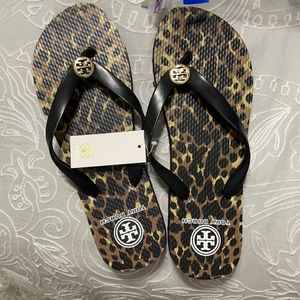 Tory Burch Cheetah Flip Flops